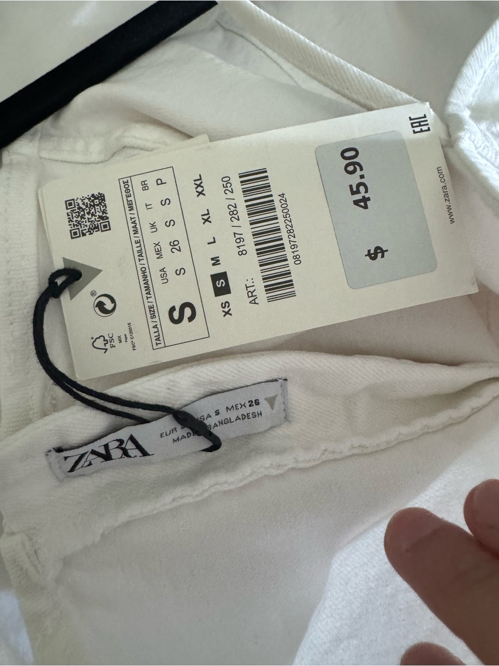 Zara White Mini Dress with Spaghetti Straps - Picture 2 of 2